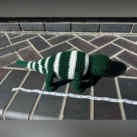 Hand Crocheted Iggy the Green & White Iguana Stuffed Animal Plushie! - Picture 11 of 16